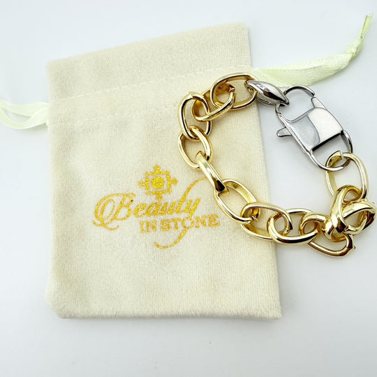 "Linked" – Chunky Chain Bracelet with Easy Trigger Clasp | 3 Sizes