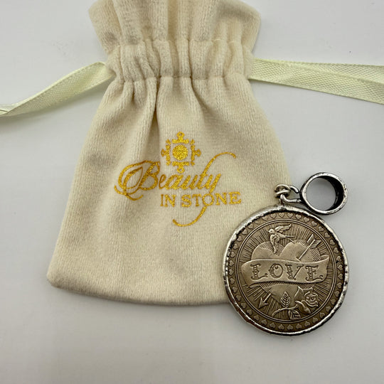 Storykeeper Coin Pendant Only – Mermaid or LOVE, 38mm