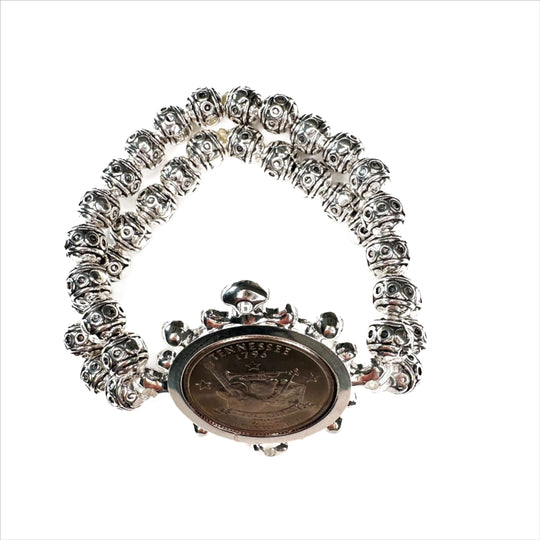 State Coin Beaded Bracelet