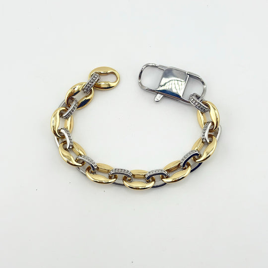 The Silver Lining | Two-Tone Link Bracelet