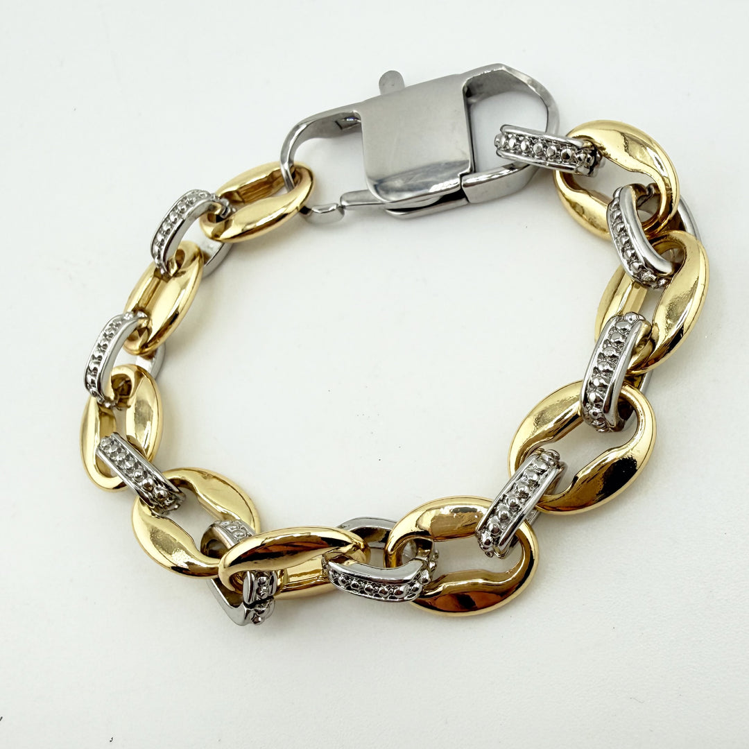 The Silver Lining | Two-Tone Link Bracelet