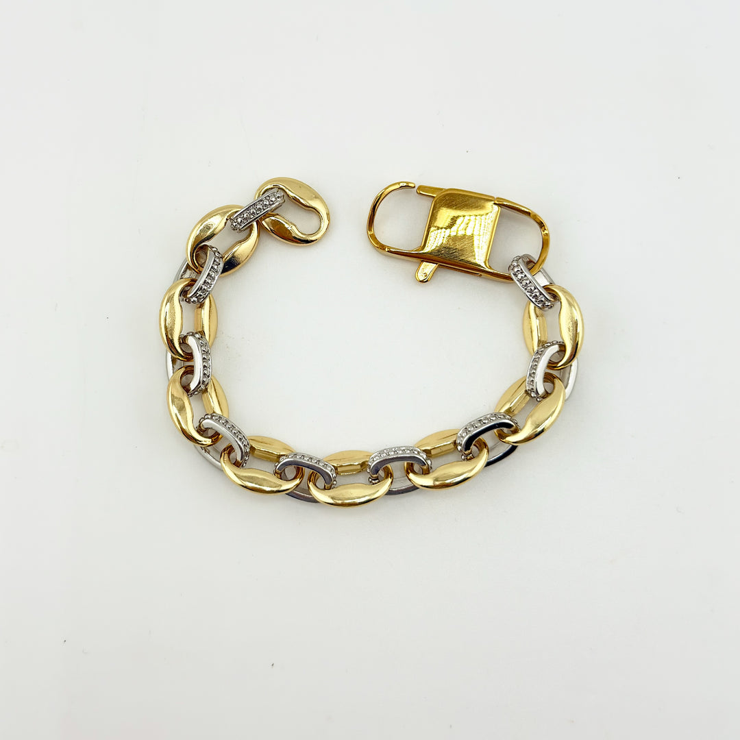 The Silver Lining | Two-Tone Link Bracelet
