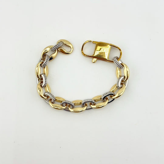 The Silver Lining | Two-Tone Link Bracelet