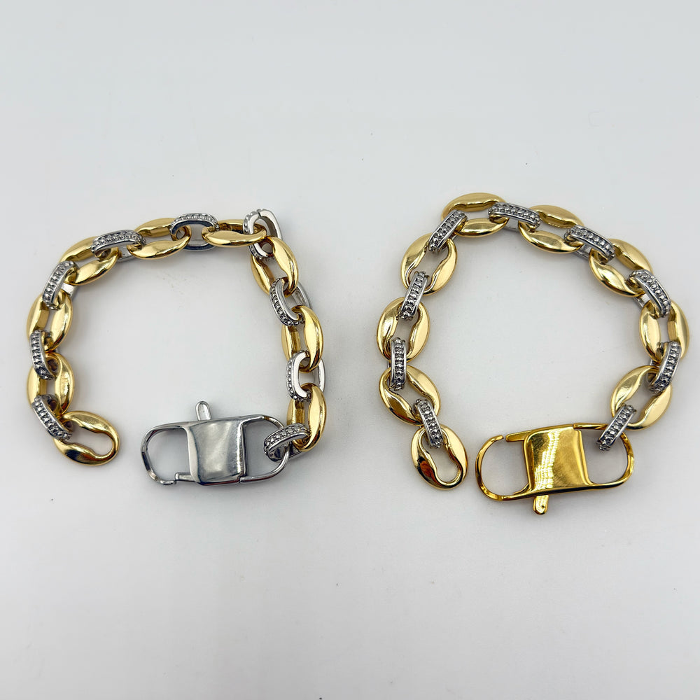 The Silver Lining | Two-Tone Link Bracelet