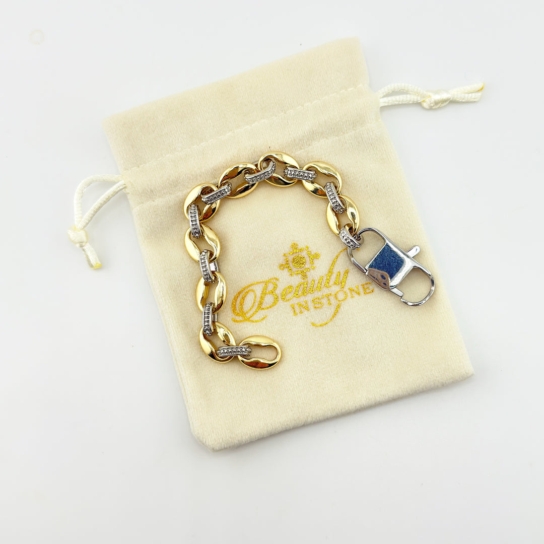 The Silver Lining | Two-Tone Link Bracelet