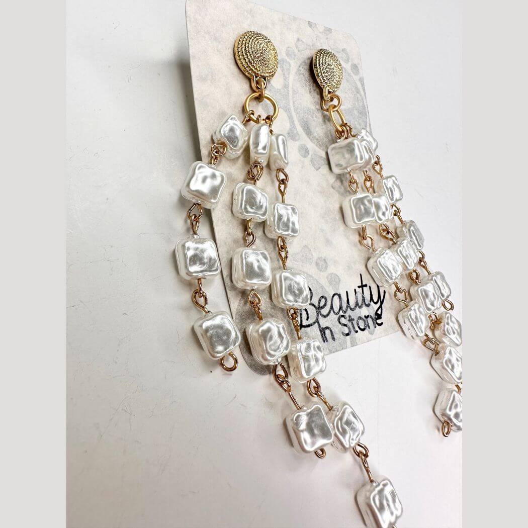 Pearl Waterfall Earrings