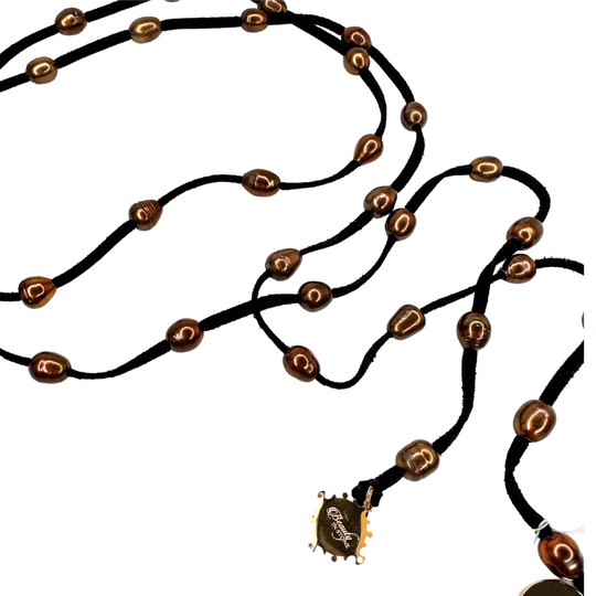 Cinnamon Pearl Lariat