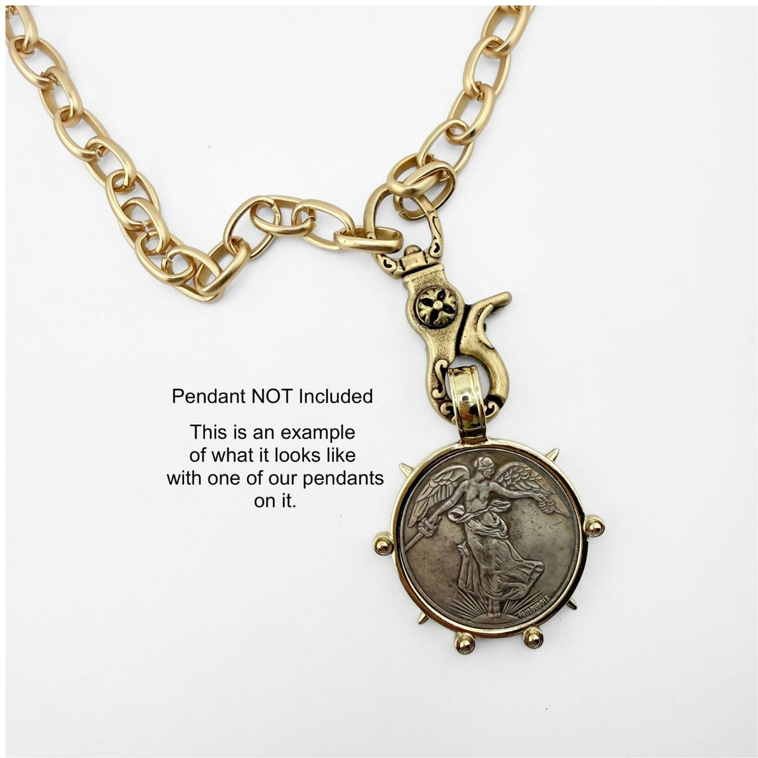 "The Clasp" – Oversized Lobster Pendant Chunky Chain Necklace