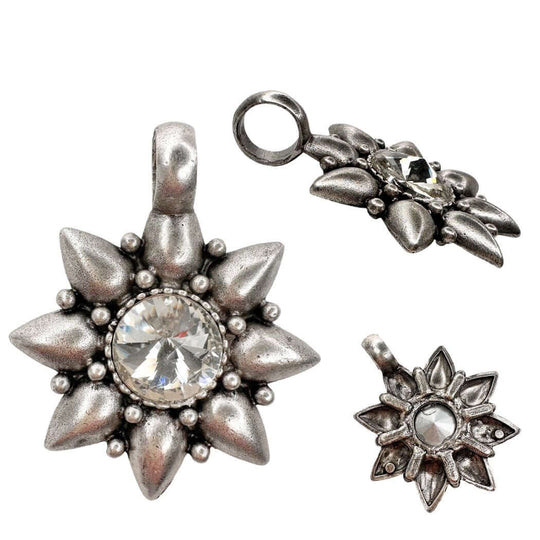 Star Pendant With Crystal Center