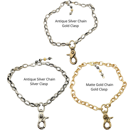"The Clasp" – Oversized Lobster Pendant Chunky Chain Necklace