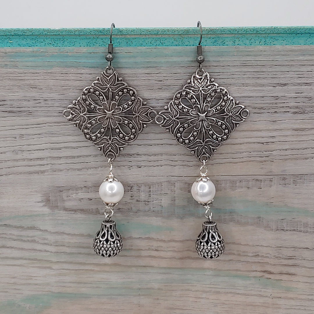 Fancy Filigree Victorian Earring, Beauty In Stone Jewelry at $55