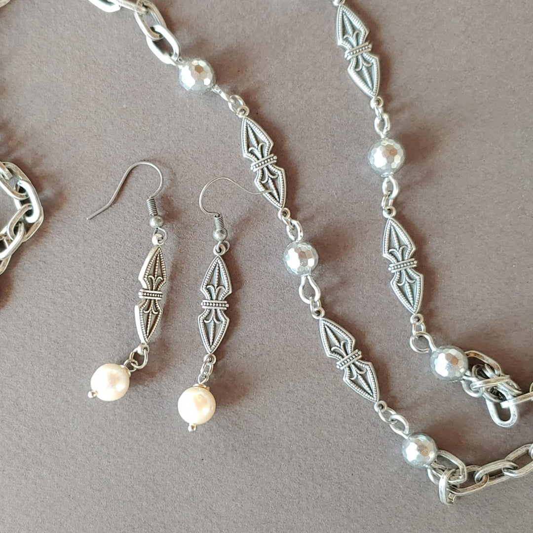 Dainty Pearl Earrings, Beauty In Stone Jewelry at $39