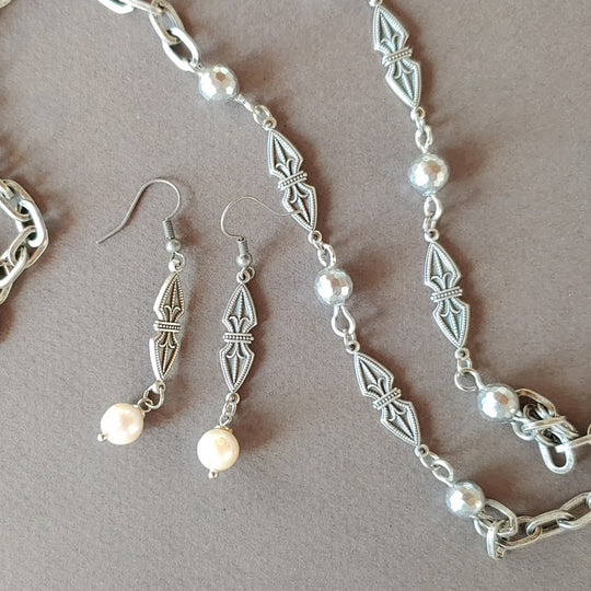 Dainty Pearl Earrings, Beauty In Stone Jewelry at $39