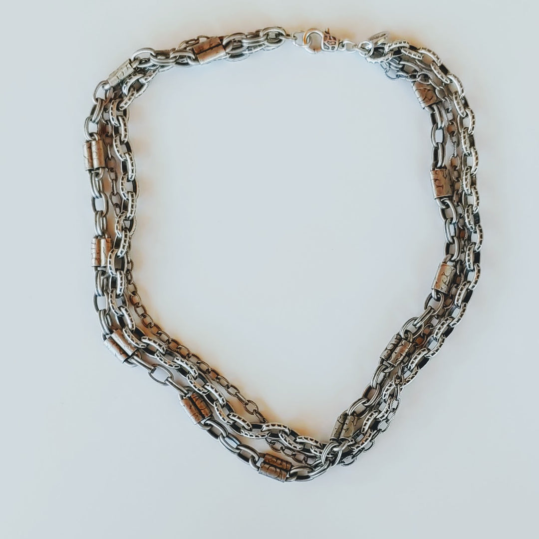 Triple Chain Necklace, Beauty In Stone Jewlery at $89