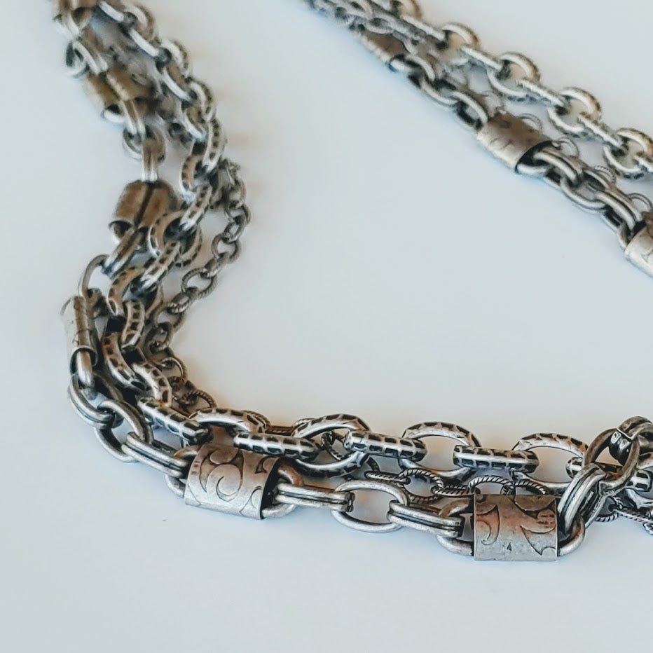 Triple Chain Necklace, Beauty In Stone Jewlery at $89