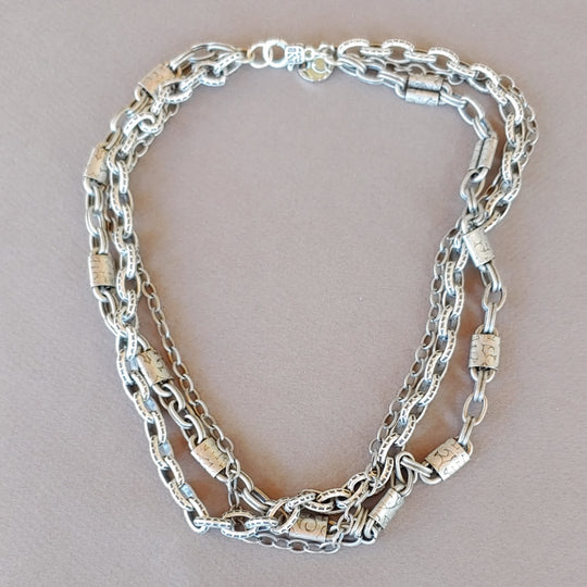 Triple Chain Necklace, Beauty In Stone Jewlery at $89