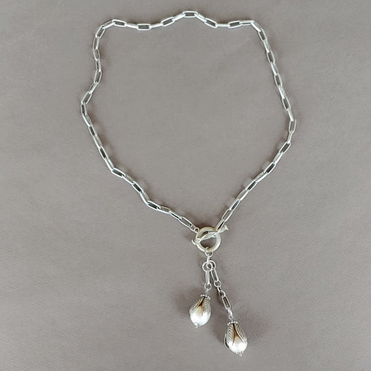 Pearl Tassel Necklace, Beauty In Stone Jewelry at $189