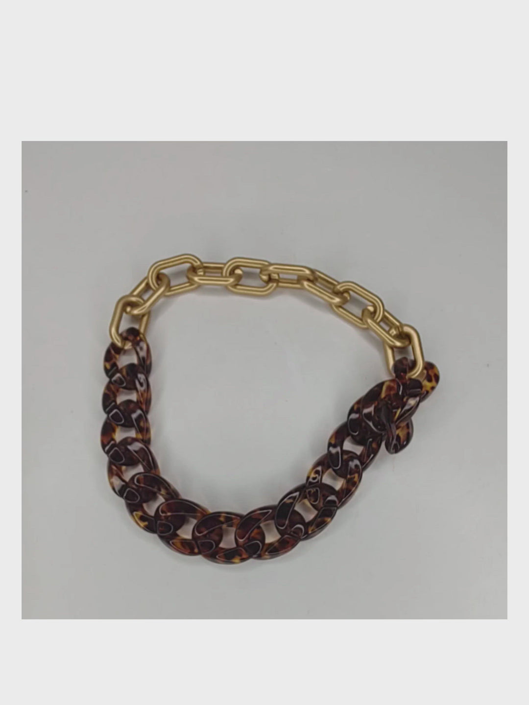 Chunky Acrylic Link Tortoise Bracelet or Necklace