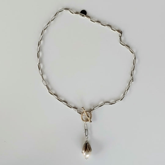 Pearl Tassel Necklace, Beauty In Stone Jewelry at $189