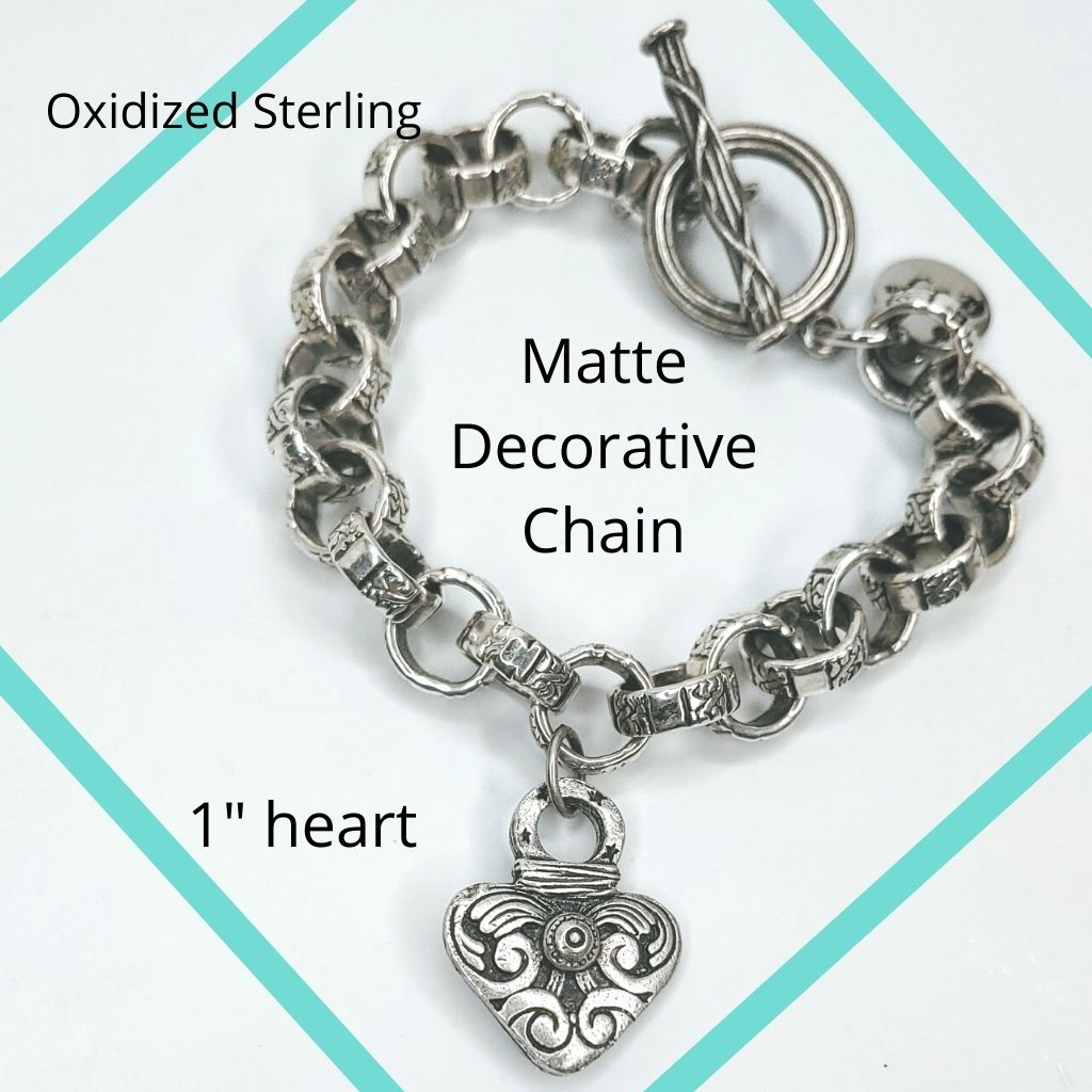 Dramatic Small Heart Chunky Bracelet, Beauty In Stone Jewelry at $89