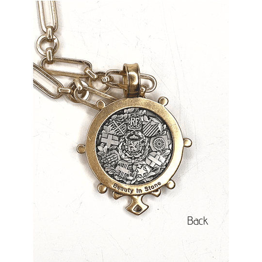 French Coin Necklace Icon II Flat Chain Silver/Gold