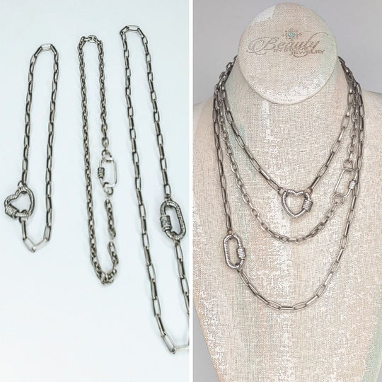 Sterling Silver Chain Necklace Layers or Single, Beauty In Stone Jewelry at $276