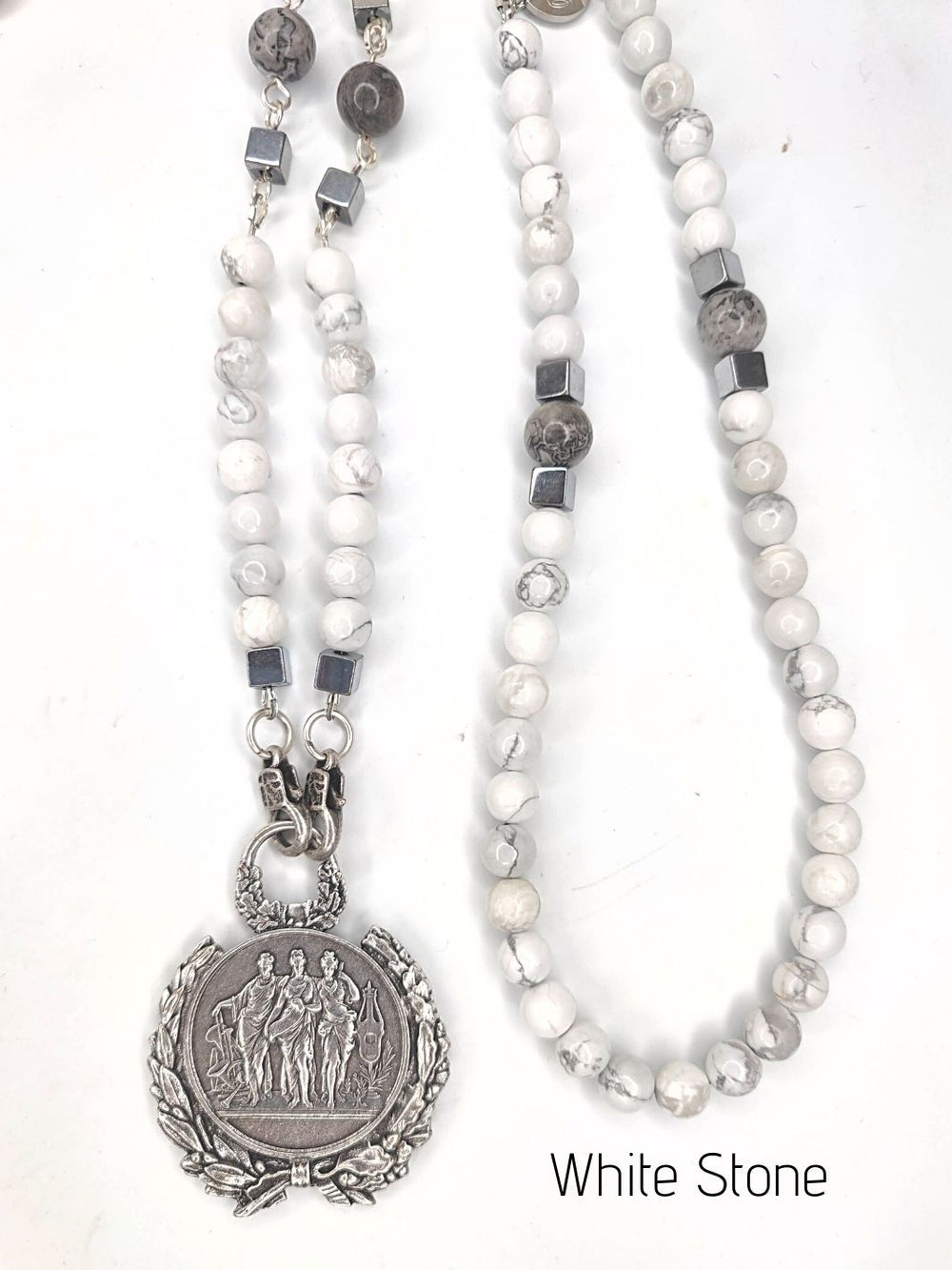 Three Graces Coin Necklace INTERCHANGEABLE, Beauty In Stone Jewelry at $189