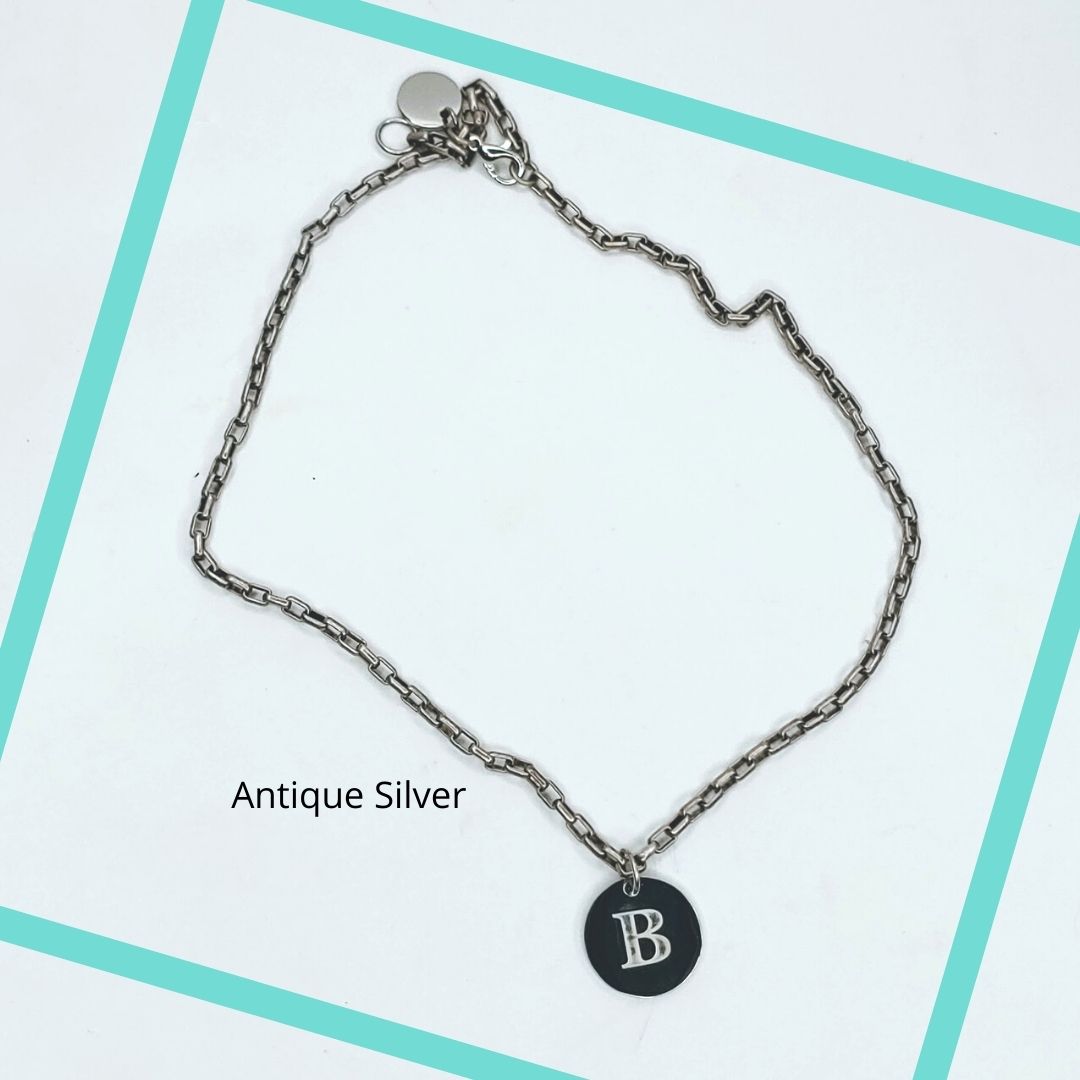 Engraved Charm Necklace on Oval Chain, Beauty In Stone Jewelry at $59