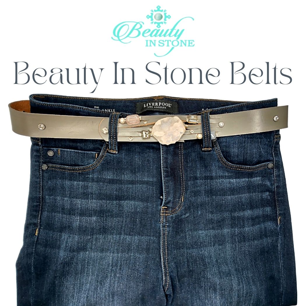 Buy Leather Handmade Belts With Gemstones & Rhinestones – Beauty In ...
