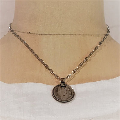 Vintage Coin On Chain Necklace, Beauty In Stone Jewelry at $49
