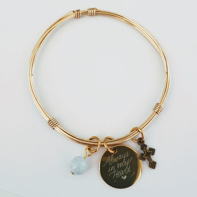 In Loving Memory Bracelet Gold Wire, Beauty In Stone Jewelry at $55