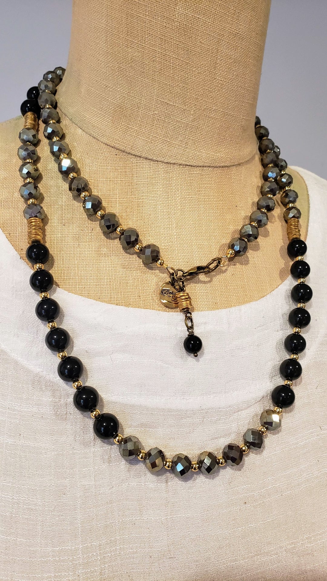 Dressy Chic Black Gemstone Necklace, Beauty In Stone Jewelry at $139