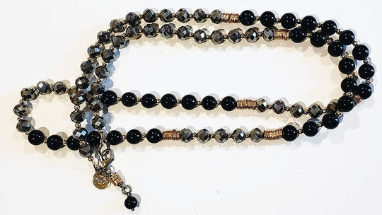 Dressy Chic Black Gemstone Necklace, Beauty In Stone Jewelry at $139