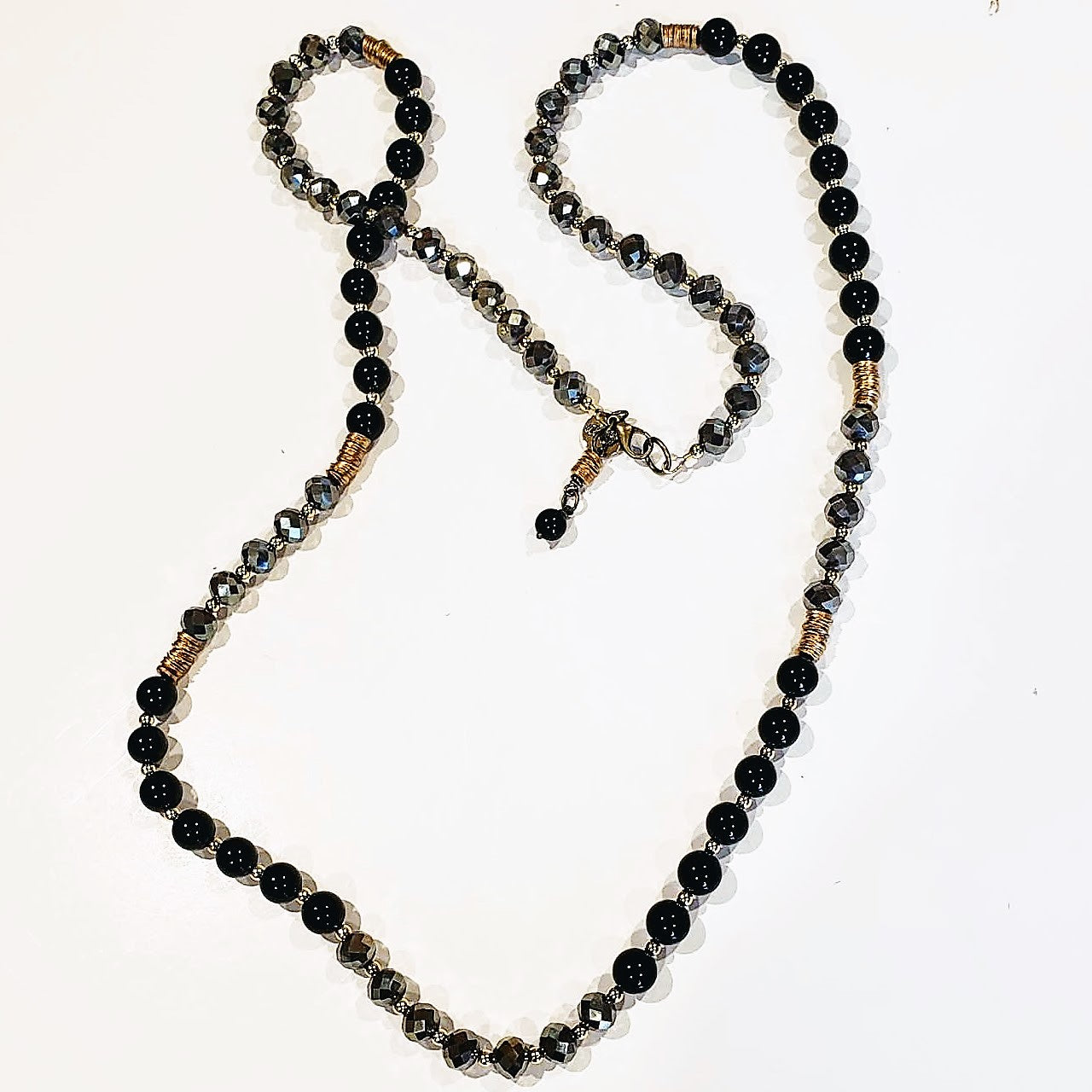 Dressy Chic Black Gemstone Necklace, Beauty In Stone Jewelry at $139