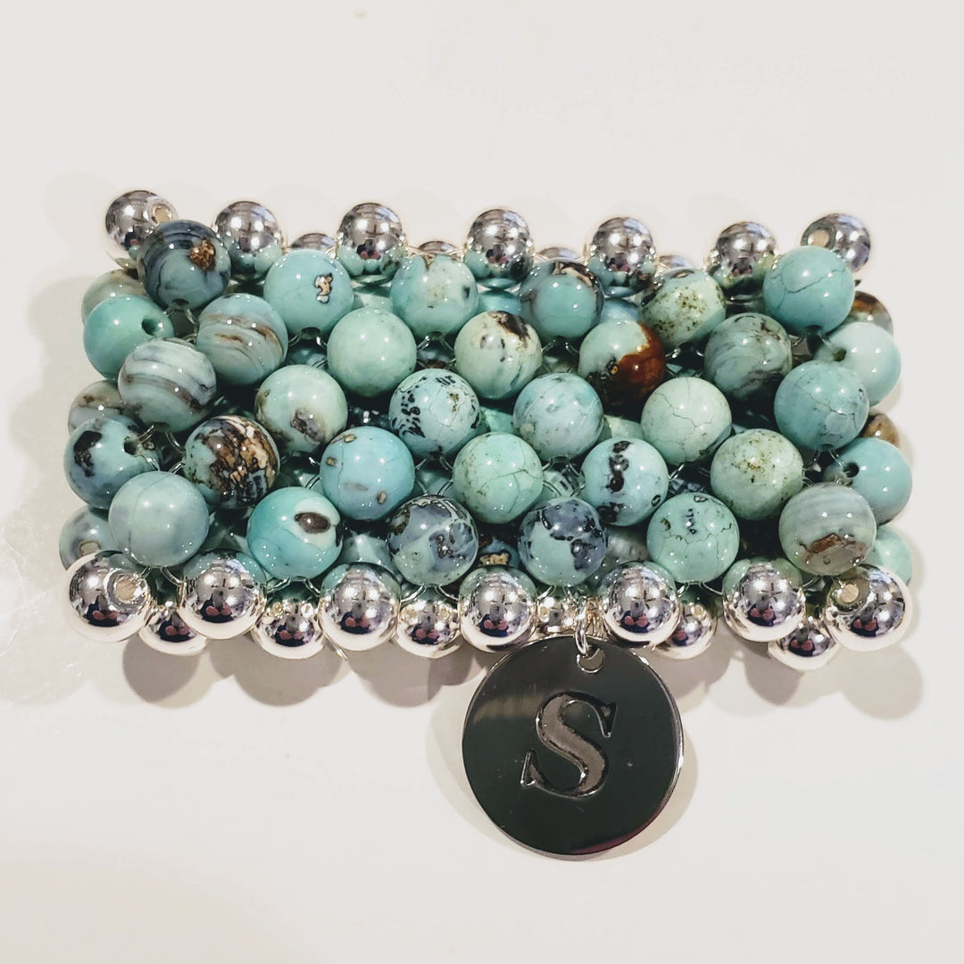 Band Of Glam Stone Cuff Bracelet Choose Color, Beauty In Stone Jewelry at $149