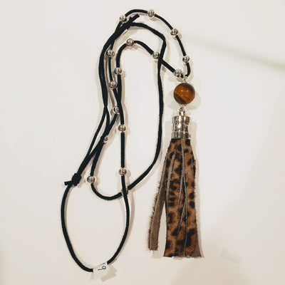Leopard Tassel Necklace, Beauty In Stone Jewelry at $99