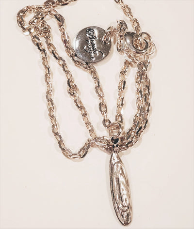 Short Silver Chain Necklace With Drop Pendant, Beauty In Stone Jewelry at $40