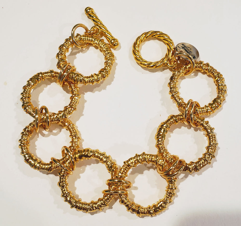 Chunky Big Link Bracelet GOLD, Beauty In Stone Jewelry at $89