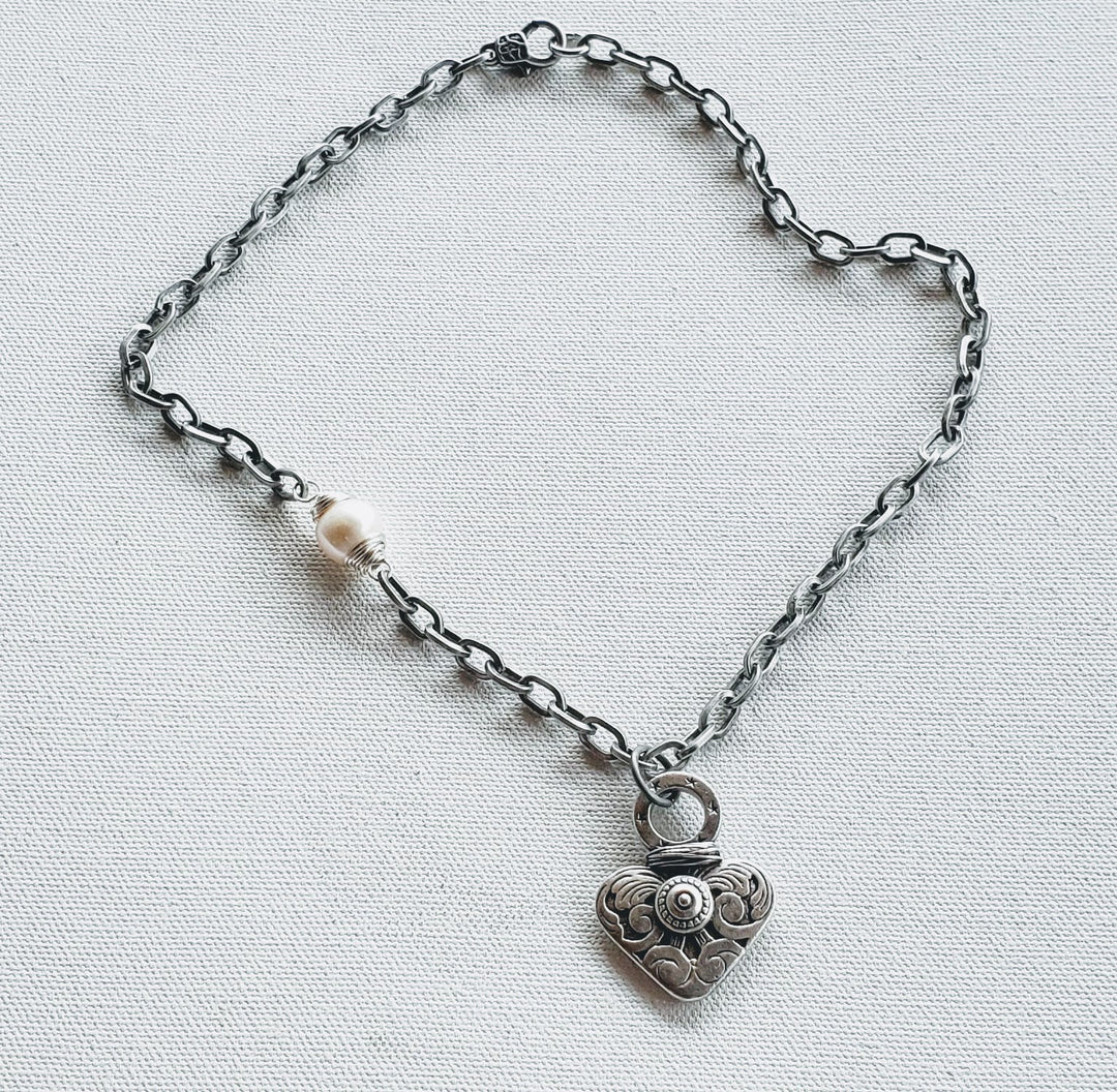 Long Pearl & Rope Link Necklace Trio, Beauty In Stone Jewelry at $99