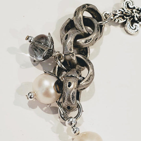 Freshwater Pearl & Chain Bracelet, Beauty In Stone Jewelry at $99