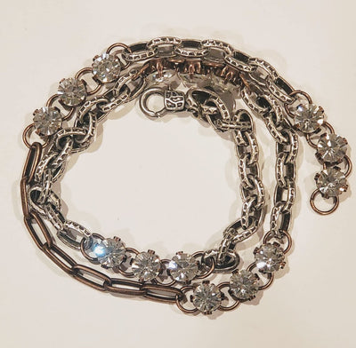 Chain Wrap Bracelet With Rhinestone Bling Two Tone, Beauty In Stone Jewelry at $138