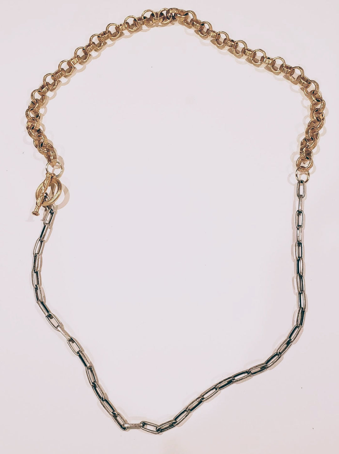 Chunky Matte Chain Necklace With Side Toggle, Beauty In Stone Jewelry at $139