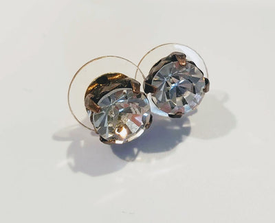 Crystal Rhinestone Stud Earring Antique Bronze or Silver, Beauty In Stone Jewelry at $49