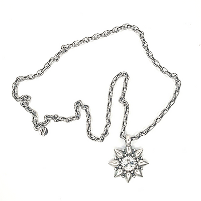 Austrian Crystal Star Cast Pendant On Chunky Chain Necklace, Beauty In Stone Jewelry at $148