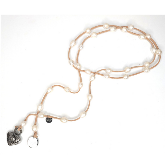 Valentine Pearl Lariat, Beauty In Stone Jewelry at $139