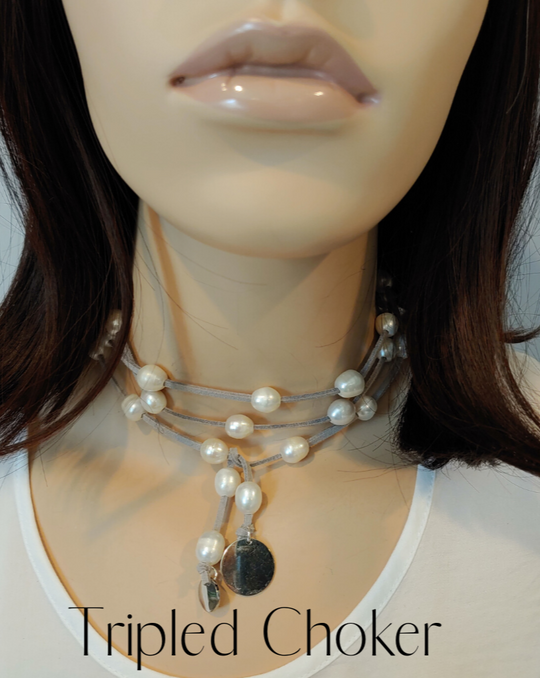 Pearl Lariat Necklace in 10 Colors, Beauty In Stone Jewelry at $114