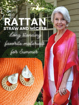 Rattan Earrings Shell Color CHOICE, Beauty In Stone Jewelry at $40