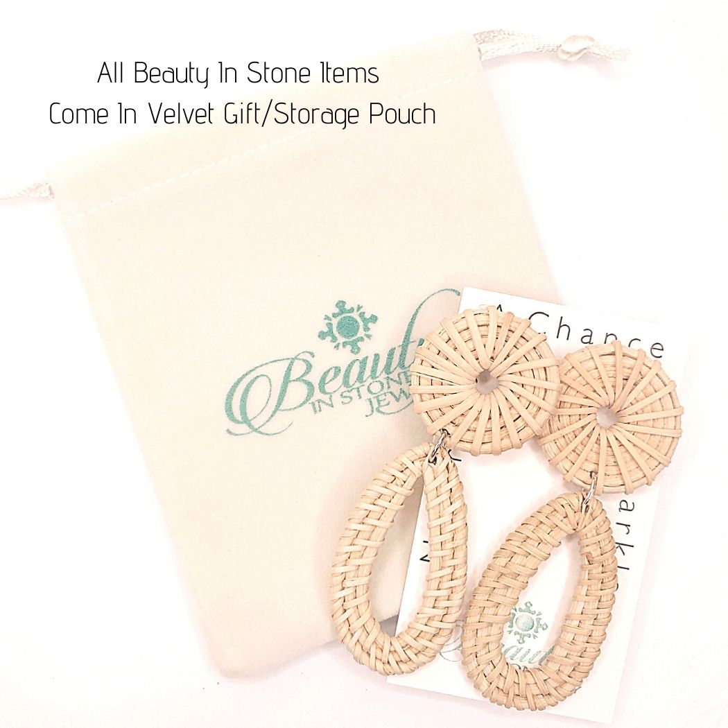 Rattan Earrings CHOOSE Style, Beauty In Stone Jewelry at $35