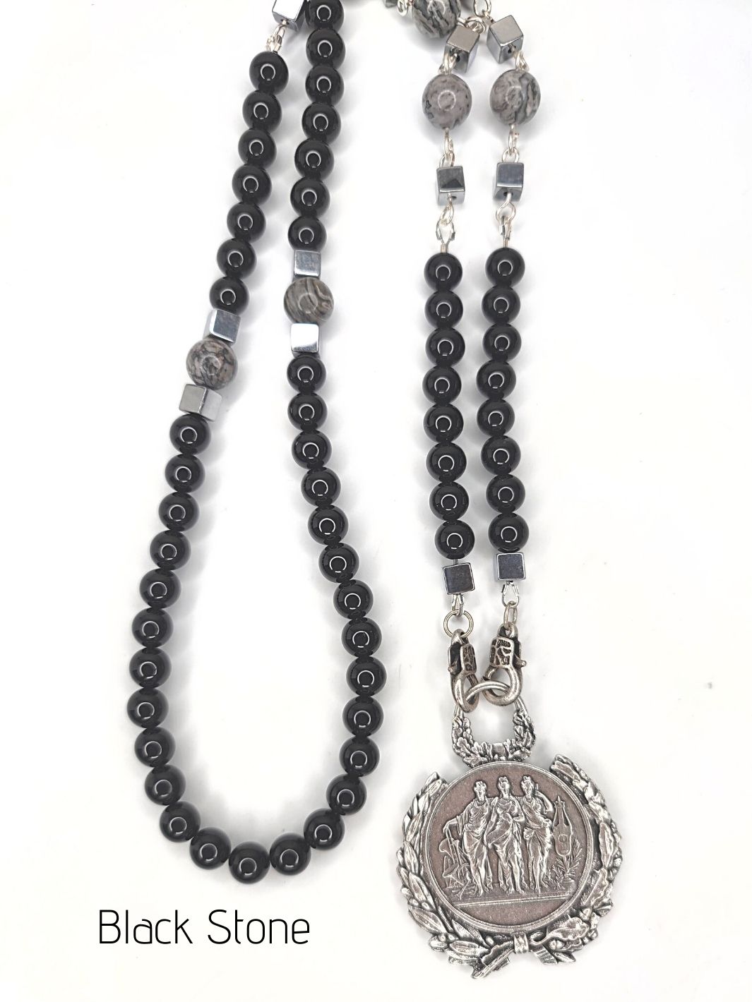 Three Graces Coin Necklace INTERCHANGEABLE, Beauty In Stone Jewelry at $189