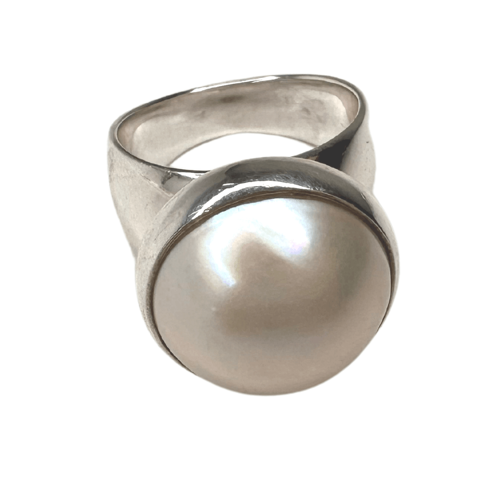 Mabe Pearl Cocktail Ring Sterling Silver